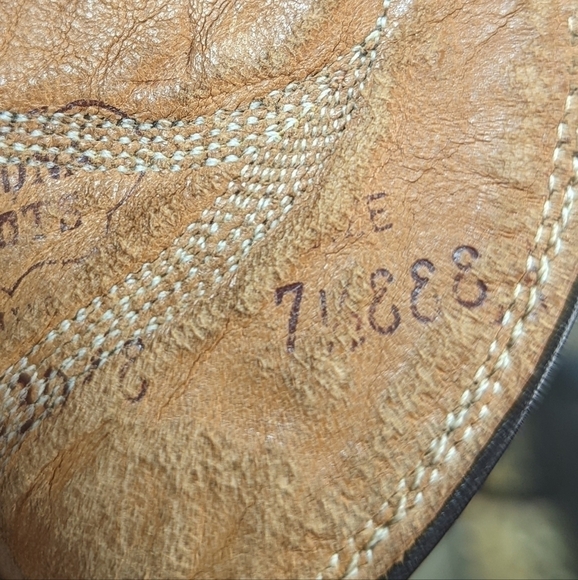 Nocona Boots Gold Honey Exotic Genuine Python Leather Round Toe Cowboy Western B - Picture 12 of 12